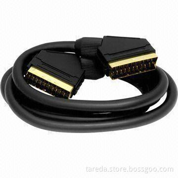 Scart Cables, UL, CE and CB Approved, RoHS Directive-compliant